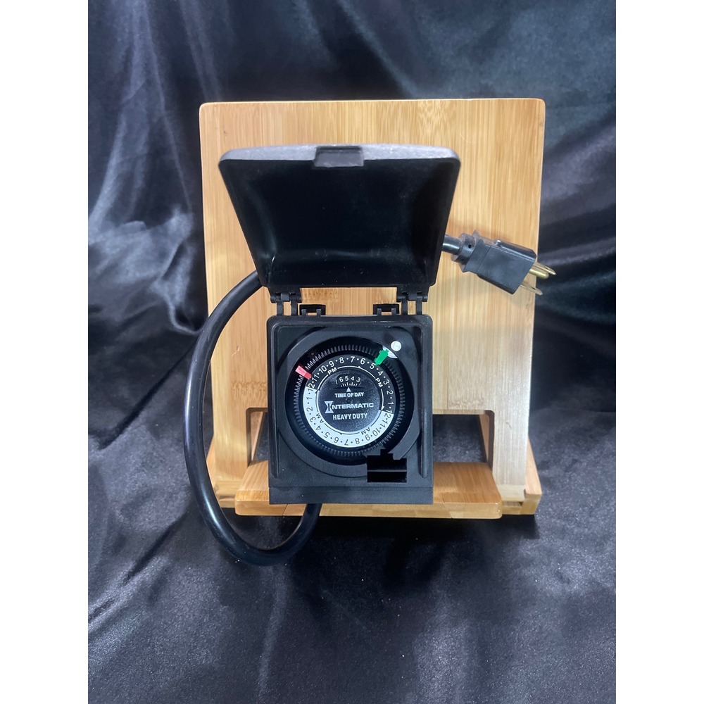 Intermatic HB35R Heavy Duty 24 Hr Outdoor Timer Black Weatherproof Grounded‎